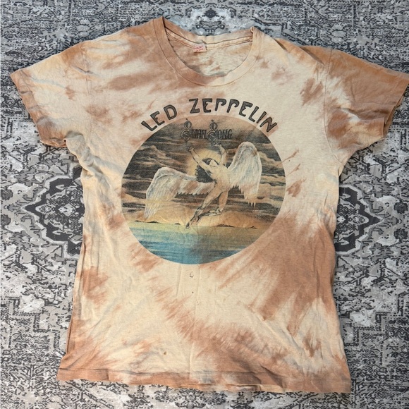 Hanes Other - Very Rare Vintage 1970s Led Zeppelin Swan Song Tie-Dye T-Shirt sz Large